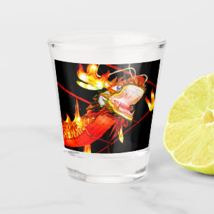 Verre A Shot Zhulong dragon de feu
