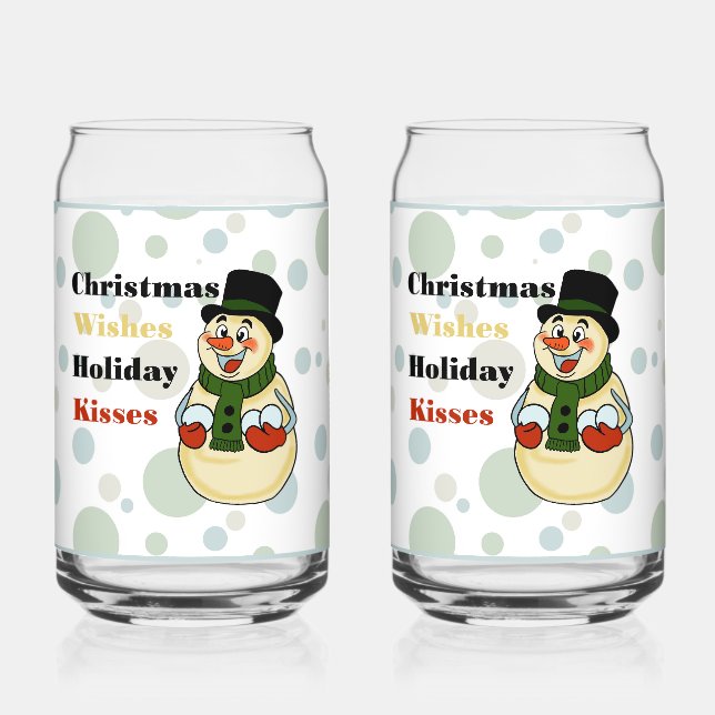 Verre à soda bonhomme de neige (Recto)