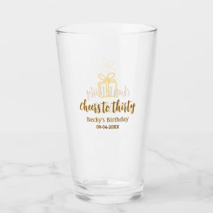 Verre À trente ans, un cadeau pastel jaune marron pour u