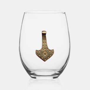 Verre à vin Gold Thor Hammer