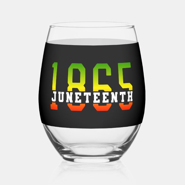 Verre À Vin Sans Pied 1865, 1865, fête de la liberté noire (Recto)