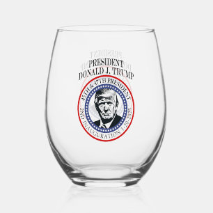 Verre À Vin Sans Pied 47e président Donald Trump - Inauguration Keepsaké