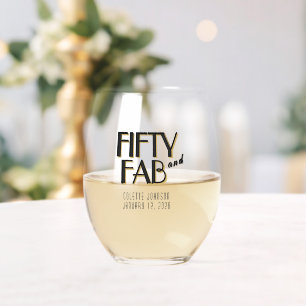 Verre À Vin Sans Pied 50 ans et Fabuleux Anniversaire des années 1920