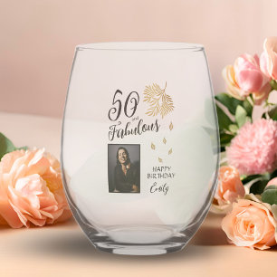 Verre À Vin Sans Pied 50 et Fabulous Foliage 50e Anniversaire Photo