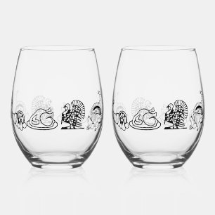 VERRE À VIN SANS PIED ACTION DE GRÂCE TRADITIONNELLE 