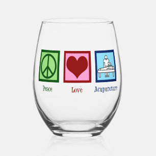 Verre À Vin Sans Pied Acupuncture de Paix Acupuncturiste mignon