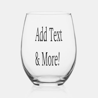 Verre À Vin Sans Pied Ajouter du texte et plus ! Customisez votre propre