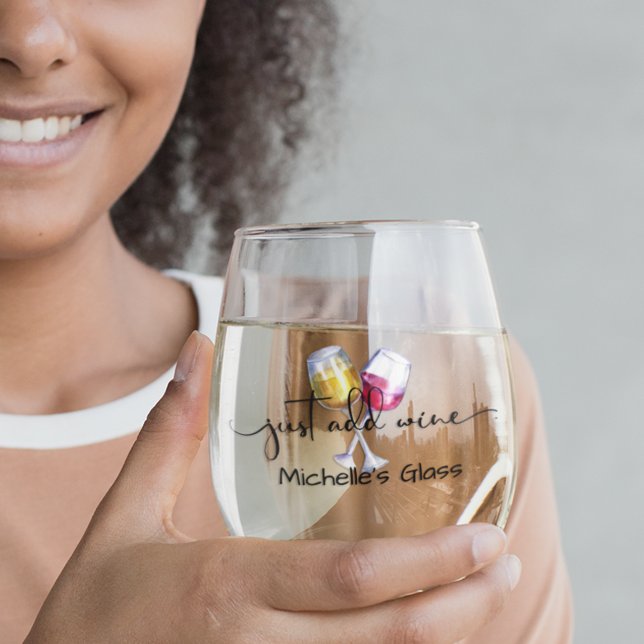 Verre À Vin Sans Pied Ajouter simplement du vin (Créateur téléchargé)