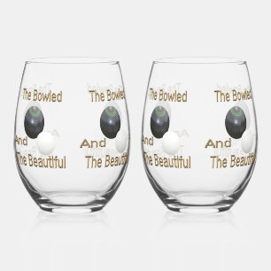 Verre À Vin Sans Pied Amusant Bowls de pelouse Beau, ensemble de produit