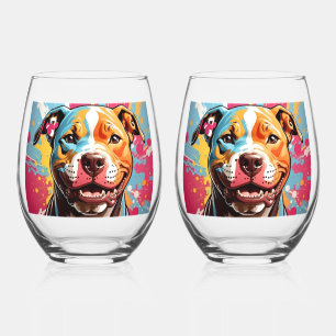 Verre À Vin Sans Pied Amusement d'anniversaire Staffordshire