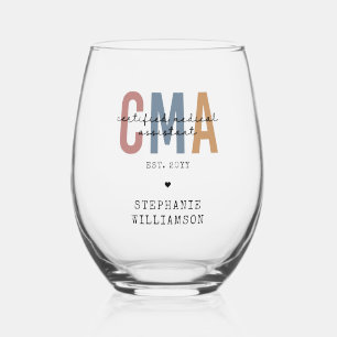 Verre À Vin Sans Pied Assistant Médicale certifié CMA personnalisé