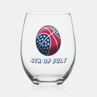 Verre À Vin Sans Pied Basketball du 4 juillet