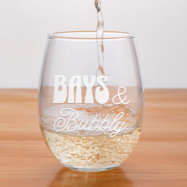 Verre À Vin Sans Pied Bays & Bubbly Moderne équestre amateurs de chevaux (Créateur téléchargé)