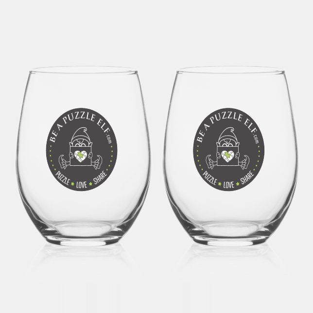 Verre À Vin Sans Pied Be A Puzzle Elf — Water Bottle /Tumbler (Recto)