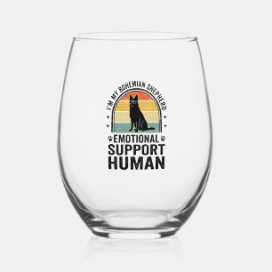 Verre À Vin Sans Pied Berger bohémien Soutien émotionnel Humain Vintage