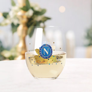Verre À Vin Sans Pied Bicchiere commémororativo scudetto Napoli
