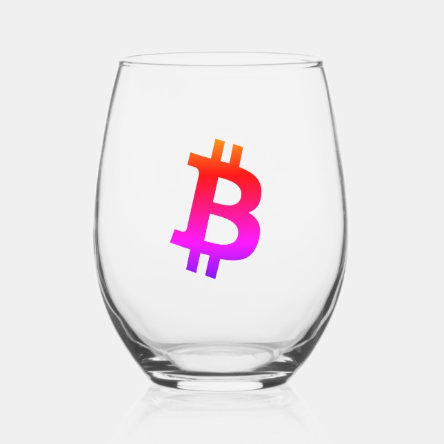 Verre À Vin Sans Pied Bitcoin Miami (Recto)