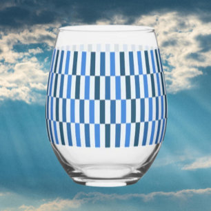 Verre à vin sans pied Blue Line Flow