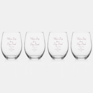 Verre À Vin Sans Pied BOISSON DE JOUR - POUR ELLE ! par Jeff Willis Art