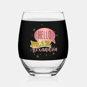 Verre À Vin Sans Pied bonjour 30 Personnalisé 30e anniversaire