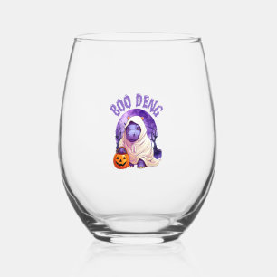 Verre À Vin Sans Pied Boo Deng Moo Deng Cute Baby Pygmy Hippo Halloween