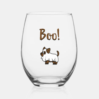 Verre À Vin Sans Pied Boo Halloween