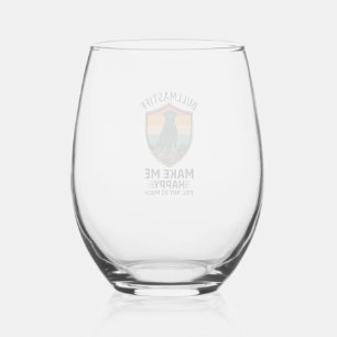 Verre À Vin Sans Pied Bouclier de chien Bullmastiff Me rendre heureux Ré