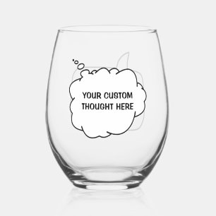 Verre À Vin Sans Pied Bulles vocales et de pensée personnalisées