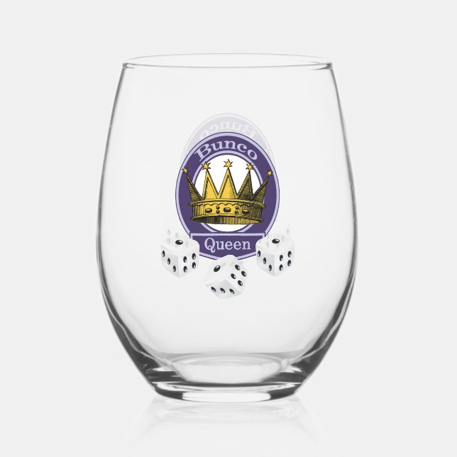 Verre À Vin Sans Pied Bunco Queen (Recto)