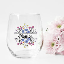 Cadeau de demoiselle d'honneur, Monogramme moderne
