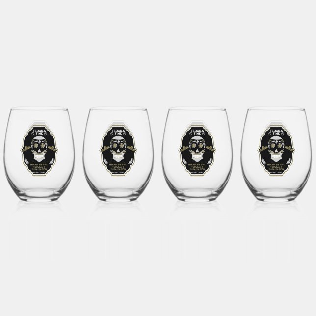 Verre À Vin Sans Pied Cadeau de luxe Tequila (Recto)