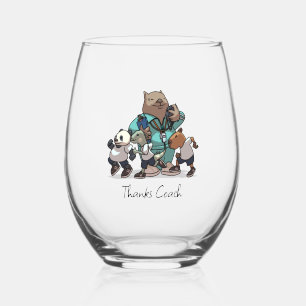 Verre À Vin Sans Pied Cadeau de remerciement pour l'entraîneur de wombat