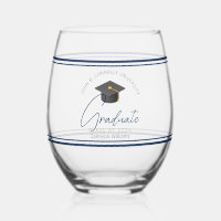 Cadeau de remise des diplômes chic bleu marine