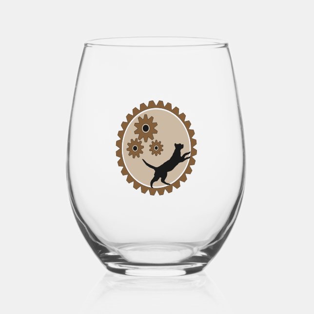 Verre À Vin Sans Pied cage à moteur pour chien avec roues (Recto)