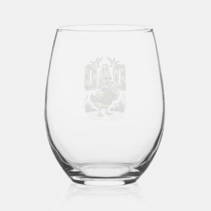 Verre À Vin Sans Pied Camo Duck Papa Design de T-Shirt avec Gravure Vint