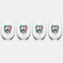 Casque rétro Crâne cardiaque