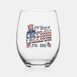 Verre À Vin Sans Pied Chemise commémorative patriotique 250 ans de liber