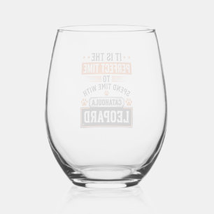 Verre À Vin Sans Pied Chemise de conception de temps de vintage de chien
