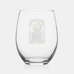 Verre À Vin Sans Pied Chemise de maison hantée avec manoir effrayant gra