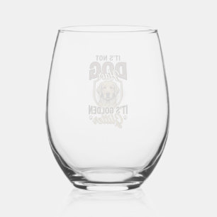 Verre À Vin Sans Pied Chemise drôle vintage de cheveux de chien Retrieve