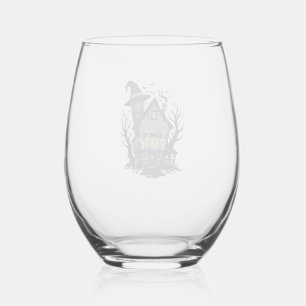 Verre À Vin Sans Pied Chemise Maison Hantée Mignonne Soirée Halloween Dé
