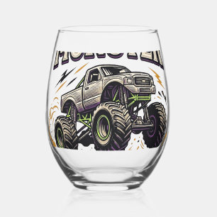 Verre À Vin Sans Pied Chemise vectorielle vintage de camion monstre Papa