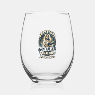 Verre À Vin Sans Pied Chemisier Vintage Soins de peau Esthéticienne Jésu