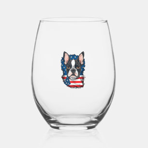 Verre À Vin Sans Pied Chien Chien Chien Chien Chien Chien Chiot Américai