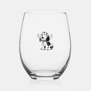 Verre À Vin Sans Pied chiot beagle adorable, Amoureux des animaux de fam