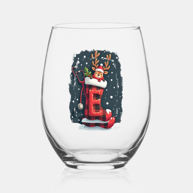 Verre À Vin Sans Pied Christmas  (Recto)
