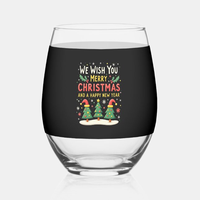 Verre À Vin Sans Pied Christmas Christmas Christmas Christmas Christmas  (Recto)