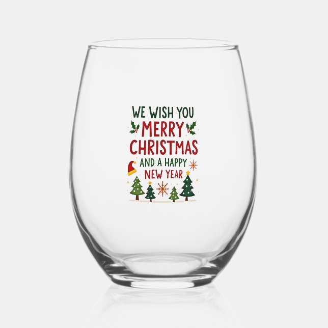 Verre À Vin Sans Pied Christmas Christmas Christmas Christmas Christmas  (Recto)