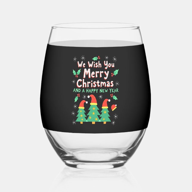 Verre À Vin Sans Pied Christmas Christmas Christmas Christmas Christmas  (Recto)