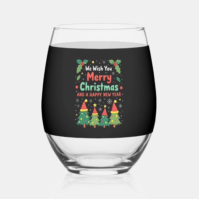 Verre À Vin Sans Pied Christmas Christmas Christmas Christmas Christmas  (Recto)